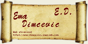 Ema Dimčević vizit kartica